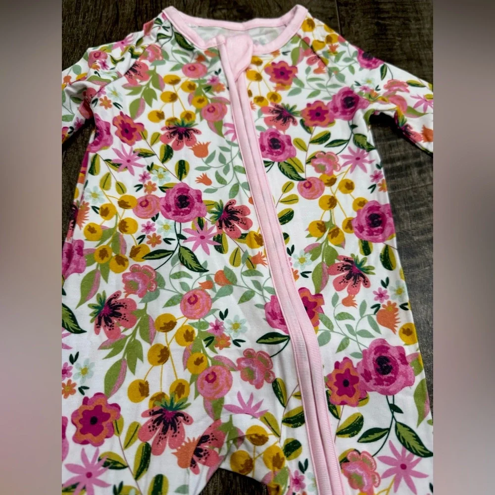 Floral print bamboo Sleepie Jammies 18-24m
